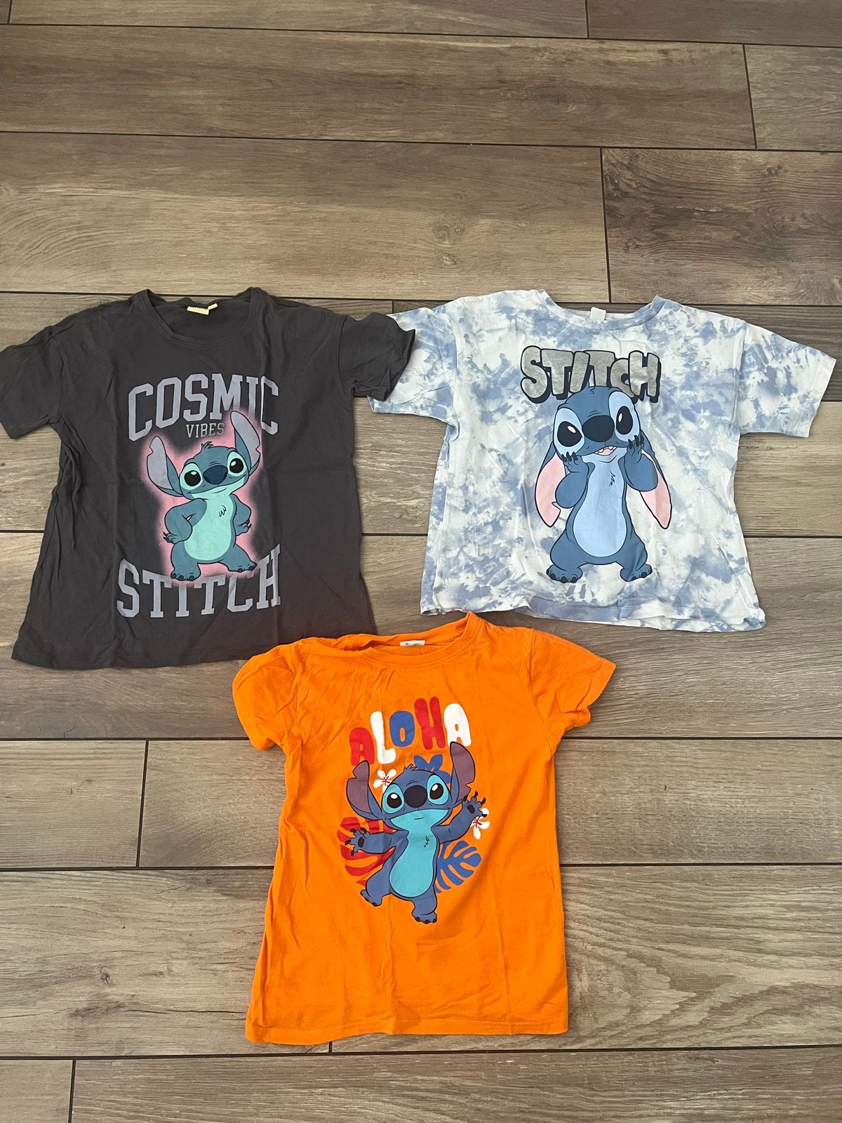 3 Disney Stitch T-shirts, maat 134/140, Kinderen en Baby's, Kinderkleding | Maat 134, Ophalen of Verzenden, Gebruikt, Jongen of Meisje