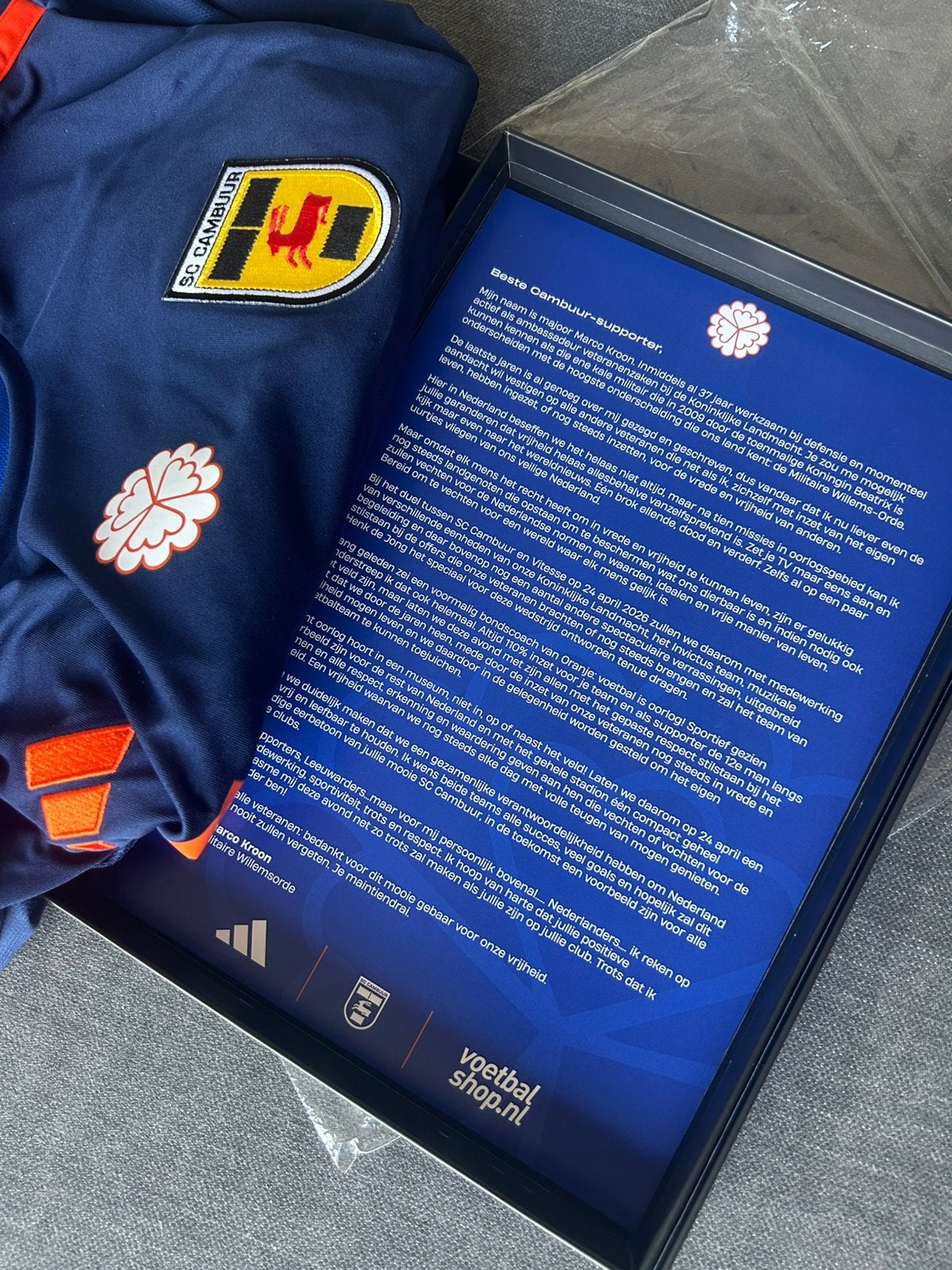Adidas veteranen shirt Cambuur Leeuwarden maat XL, Maat XL, Ophalen of Verzenden, Nieuw, Shirt