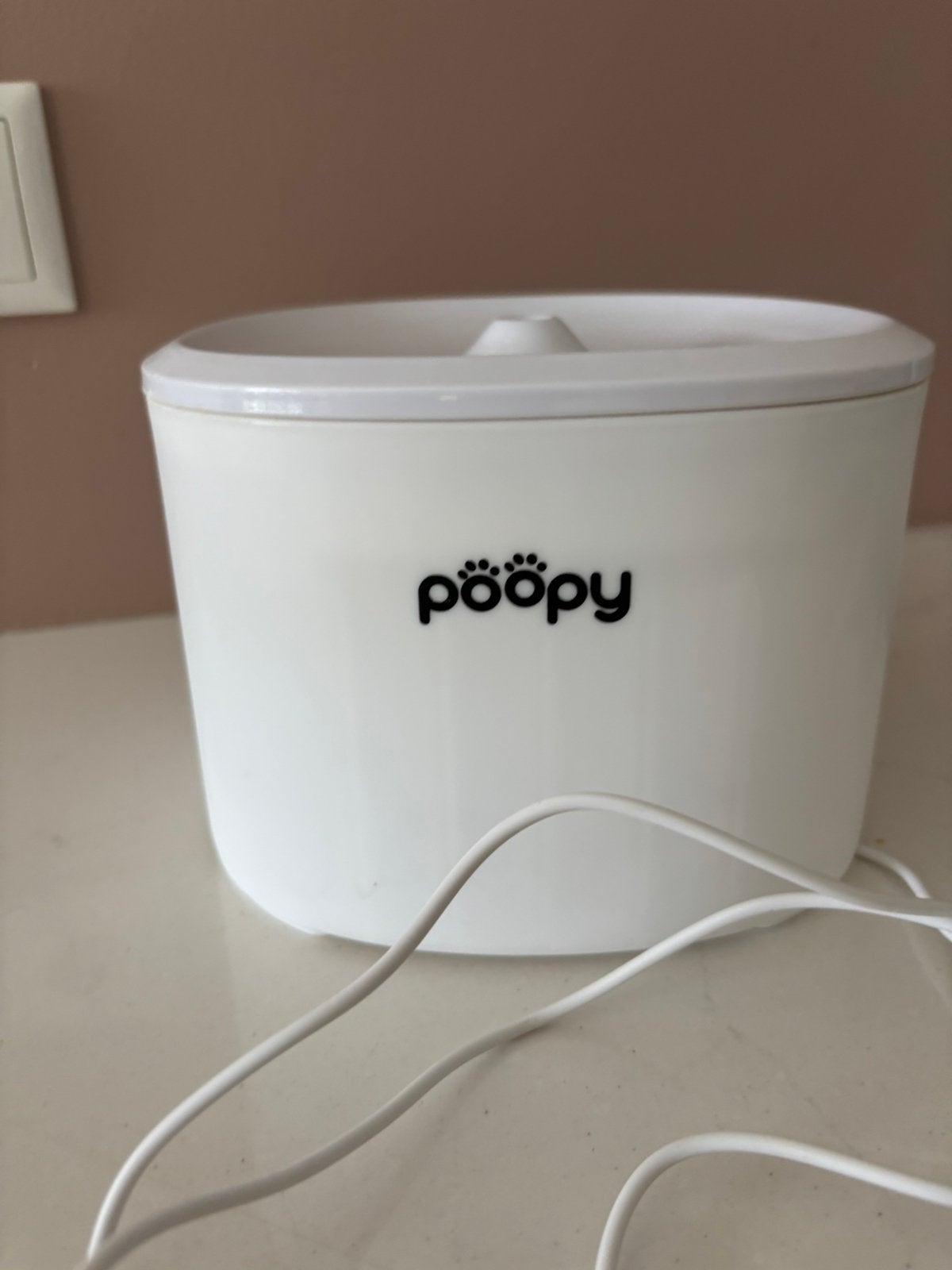 Poopy Flow 2 drinkfontein met 9 nieuwe filters, Dieren en Toebehoren, Ophalen of Verzenden, Gebruikt
