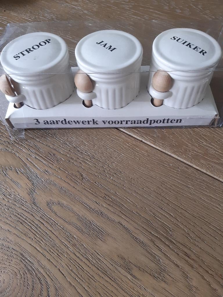 3 stuks aardewerk potjes nieuw, Antiek en Kunst, Ophalen of Verzenden