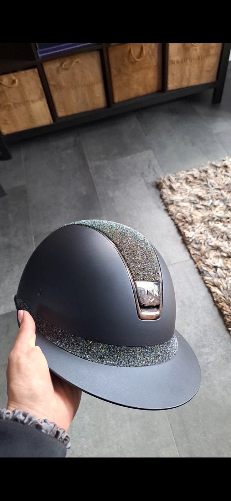 Samshield Miss Shield Crystal fabric blauw schaalmaat M, Ophalen of Verzenden, Zo goed als nieuw, Dressuur