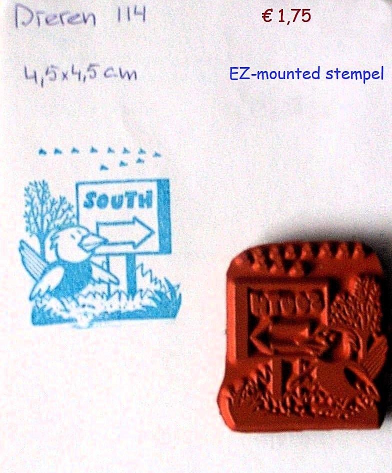 Dieren 114  EZ-mounted stempel, Hobby en Vrije tijd, Ophalen of Verzenden, Gebruikt, EZ-mounted stempel