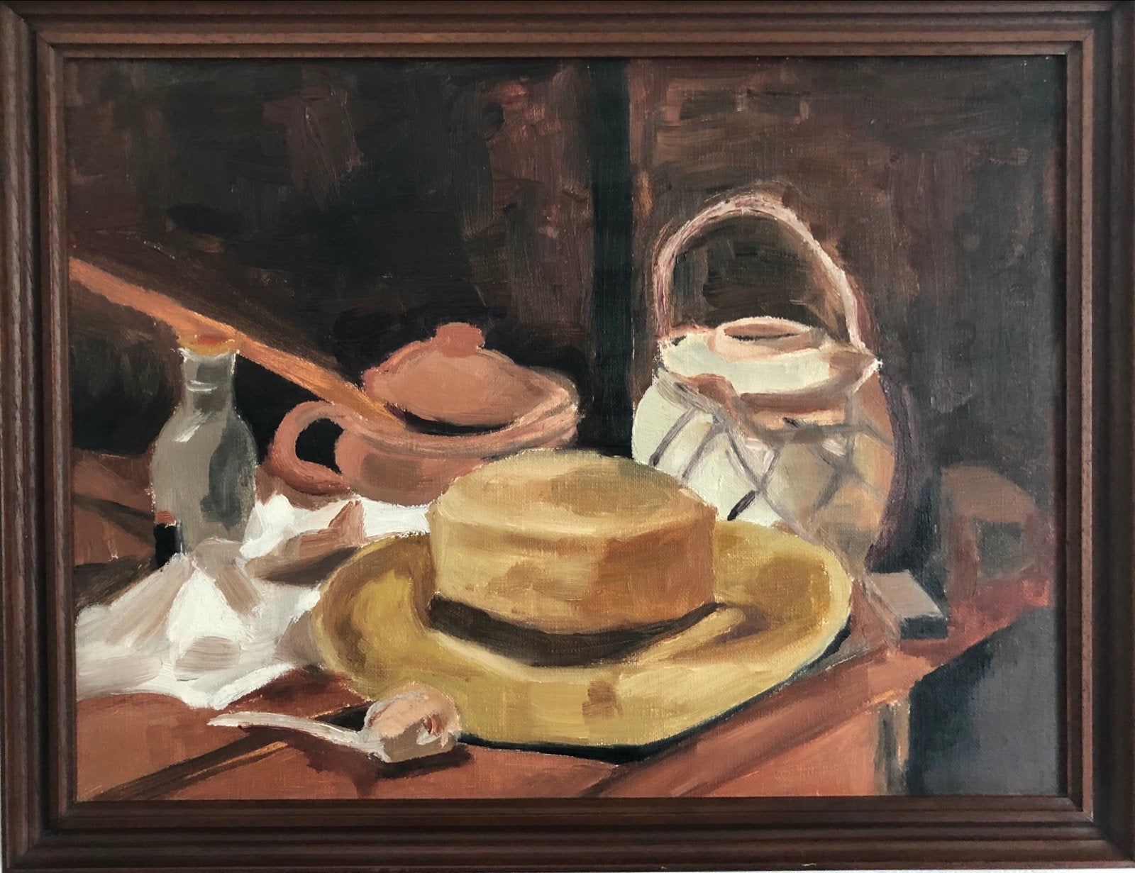 Replica Van Gogh: Stilleven met Gele Strooien Hoed, Doek, Expressionistisch, Stilleven, Ophalen of Verzenden