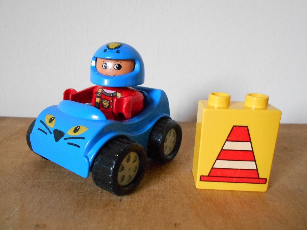 Duplo 1405 racer, Ophalen of Verzenden, Gebruikt, Complete set, Duplo