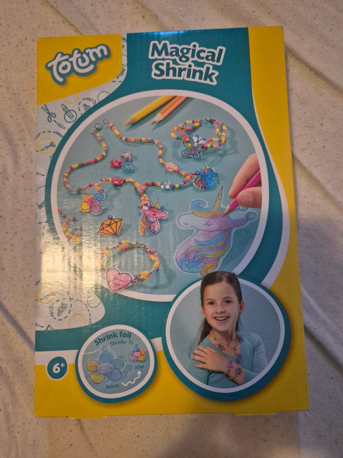 Totum Magical Shrink Eenhoorn Sieraden Knutselset, Ophalen, Fantasie, Nieuw, Meerkleurig