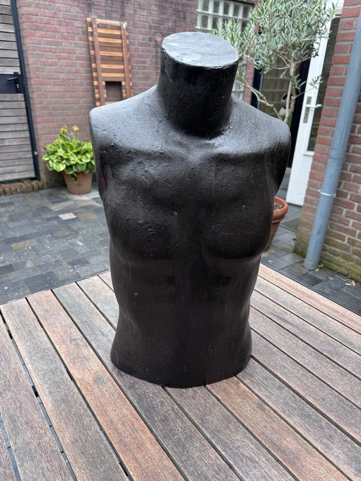 Zwarte Buste Mannequin - Decoratief en Robuust, Ophalen, Zo goed als nieuw, Zwart, Industrieel