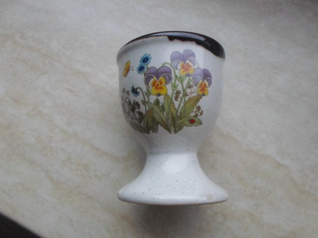 Vintage eierdopje met wilde bloemen, Ophalen of Verzenden, Overige typen