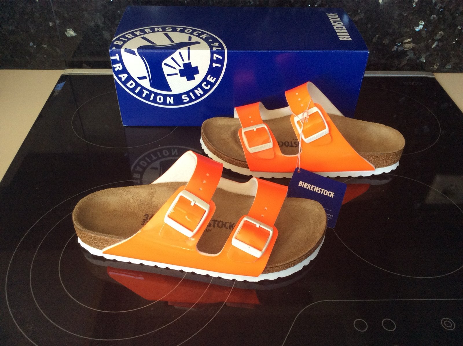 Birkenstock sandalen slipper maat 36 nieuw neon oranje, Jongen of Meisje, Overige typen, Nieuw, Ophalen of Verzenden