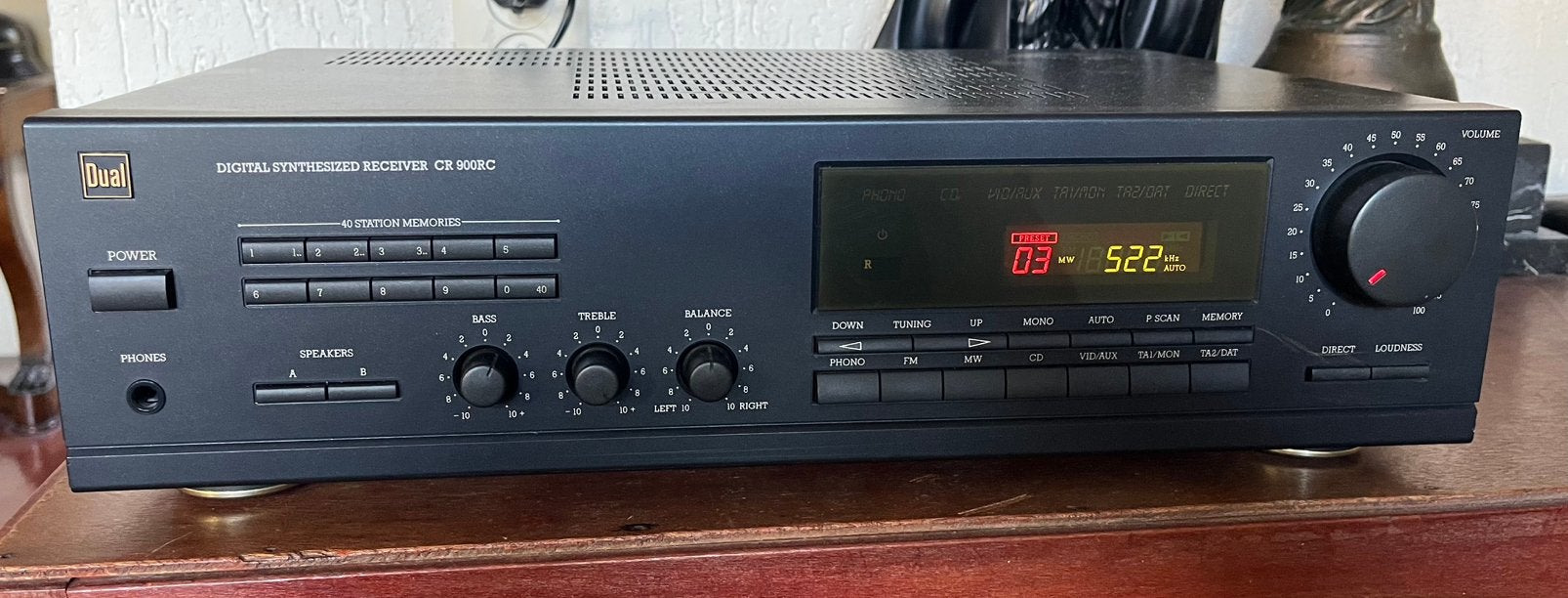 Dual design vintage receiver versterker, Audio, Tv en Foto, Ophalen of Verzenden, Minder dan 60 watt, Overige merken
