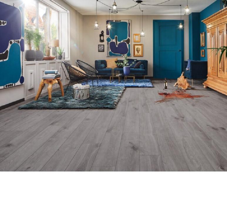 Laminaat Grey Oak AC-4 Klasse 32 €9,95p/m2, 75 m² of meer, Nieuw, Ophalen of Verzenden, Laminaat vloer grijs