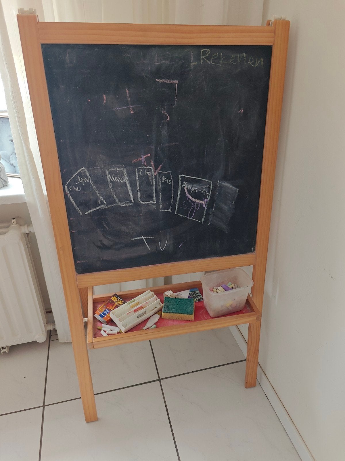 Krijtbord whiteboard tekenbord, Ophalen