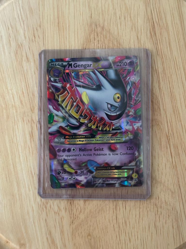 Pokémon Kaart: Mega Gengar EX XY166, Ophalen of Verzenden, Zo goed als nieuw, Losse kaart, Foil