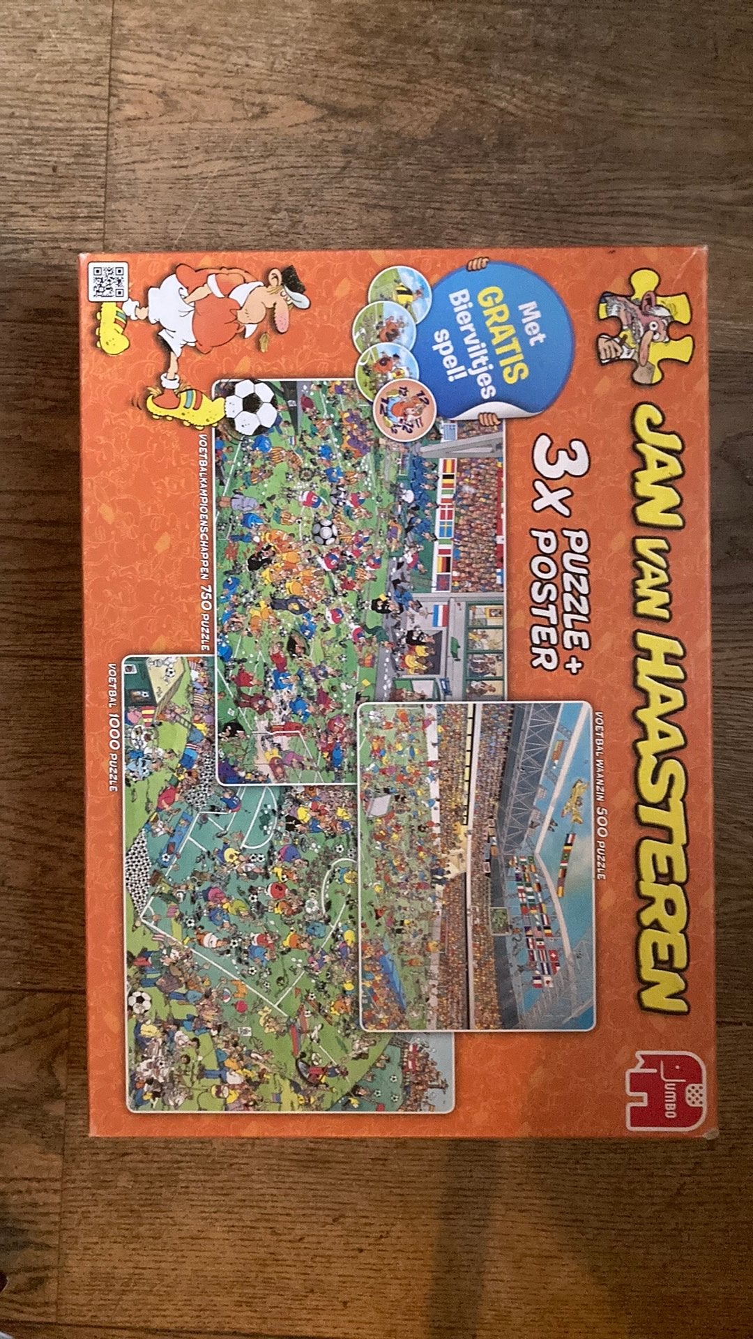 Jan van Haasteren voetbal puzzels, Ophalen of Verzenden, 500 t/m 1500 stukjes, Gebruikt, Legpuzzel