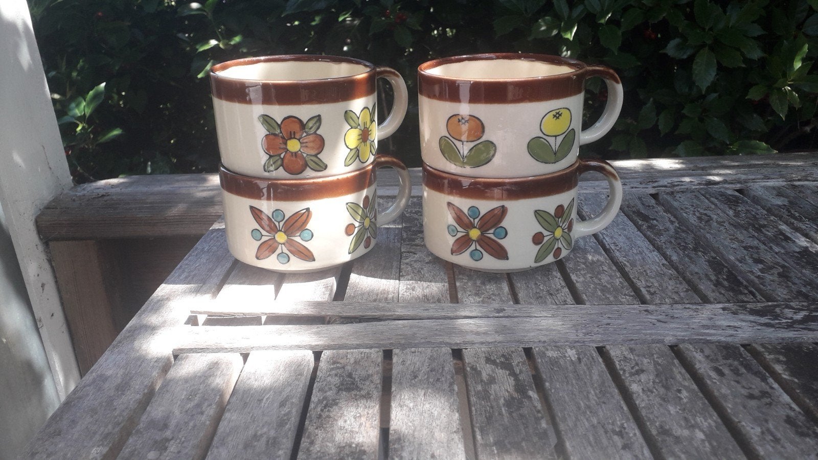 4 vintage schaaltjes met oor, Ophalen of Verzenden