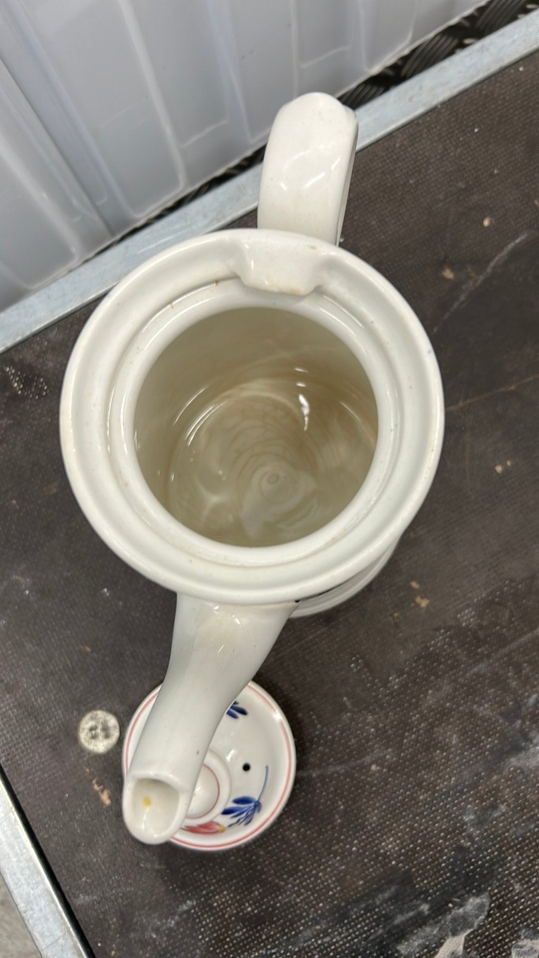Antieke zeldzame boerenbont koffiepot met 4 ringen SC, Antiek en Kunst, Ophalen of Verzenden