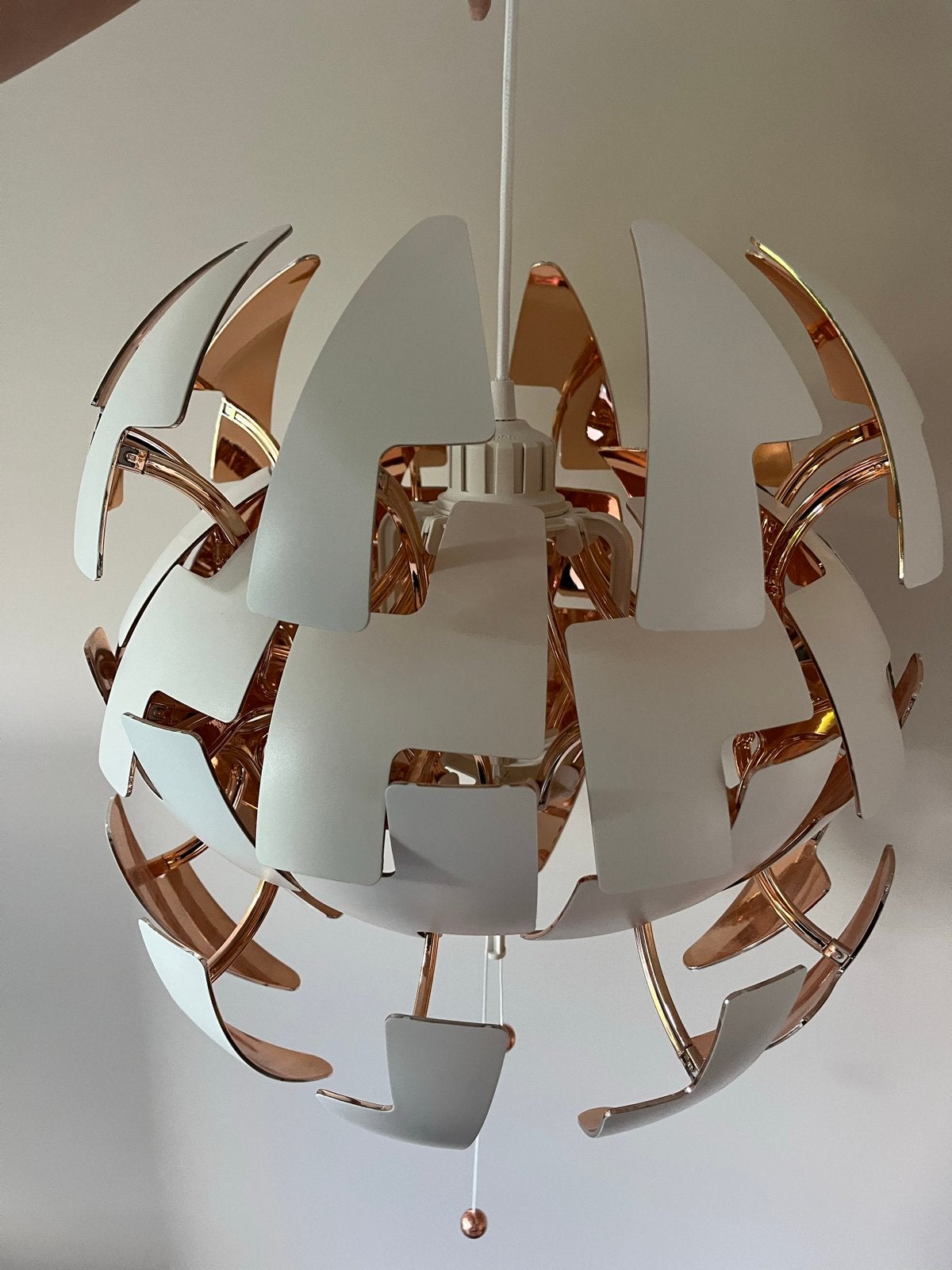 IKEA Hanglamp wit/goud, Ophalen, Zo goed als nieuw, Kunststof, Minder dan 50 cm