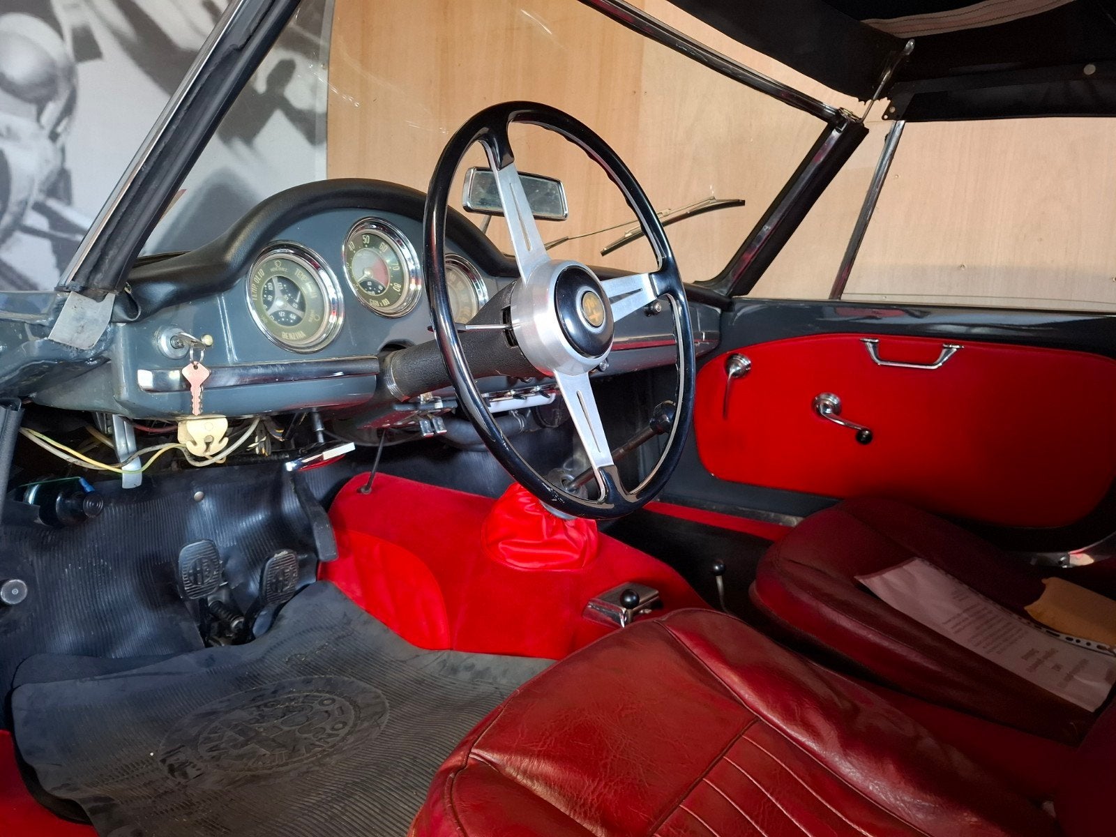 Alfa Romeo Giulia spider 1600 1962 Grijs incl. hardtop, foto 6