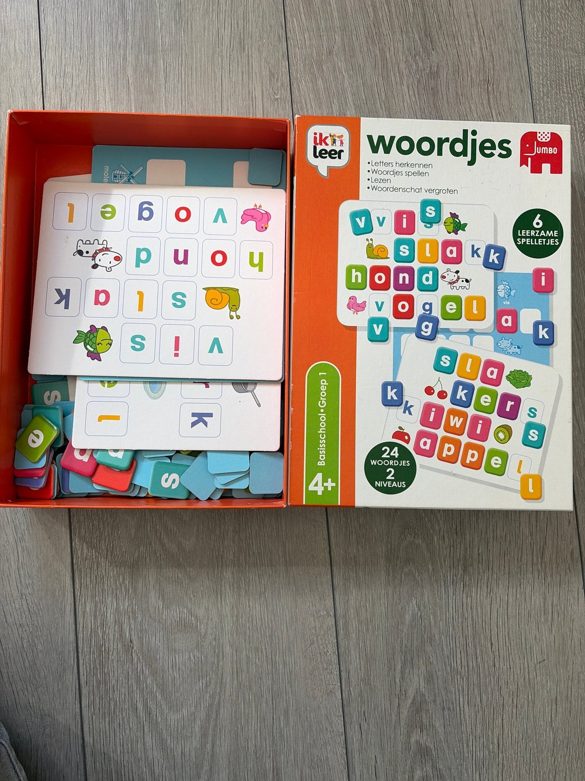 Jumbo Ik Leer Woordjes - Educatief Spel 4+, Kinderen en Baby's, Ophalen of Verzenden, Zo goed als nieuw, Taal en Lezen