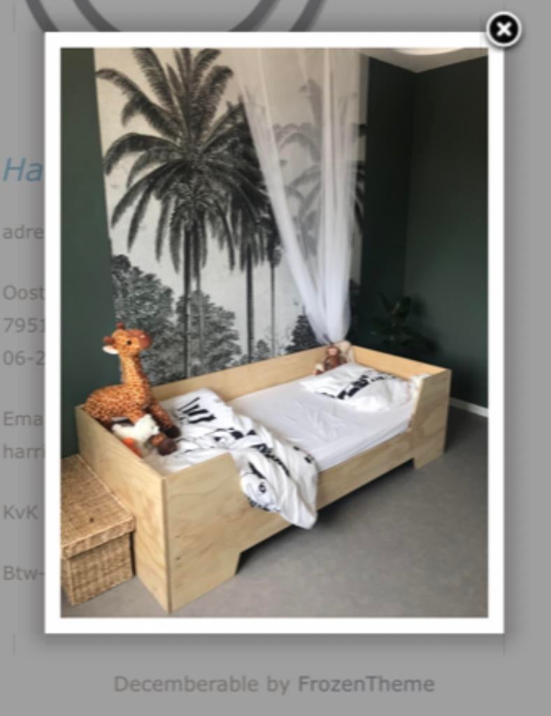 Underlayment bed 90x200 hout excl matras kinderbed, Ophalen, Zo goed als nieuw, Eenpersoons