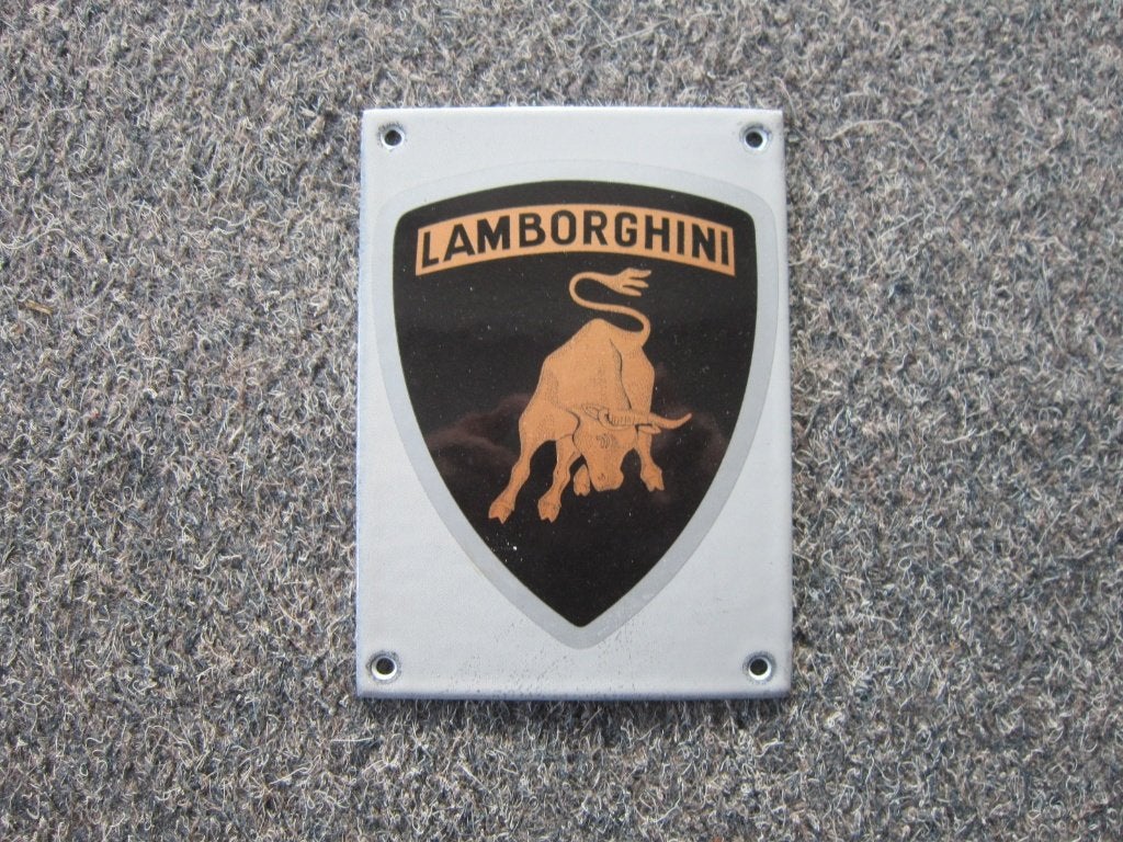 LAMBORGHINI EMAILLE RECLAMEBORD, Ophalen, Zo goed als nieuw, Reclamebord