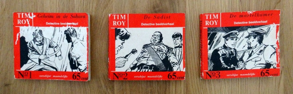 Tim Roy nr. 1 - 2 - 3, Boeken, Gelezen, Ophalen of Verzenden, Nooitgedacht, Meerdere stripboeken