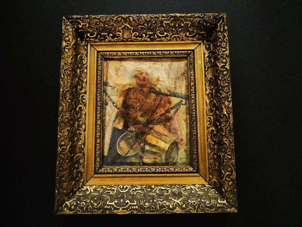 Schilderij n. Hans von Bartels A young fishing girl Rijsoord, Antiek en Kunst, Ophalen of Verzenden