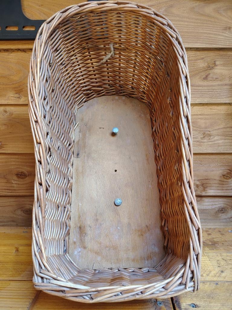 Vintage rieten fietsmand voor huisdieren, Gebruikt, Minder dan 20 kg, Onbekend, Ophalen of Verzenden