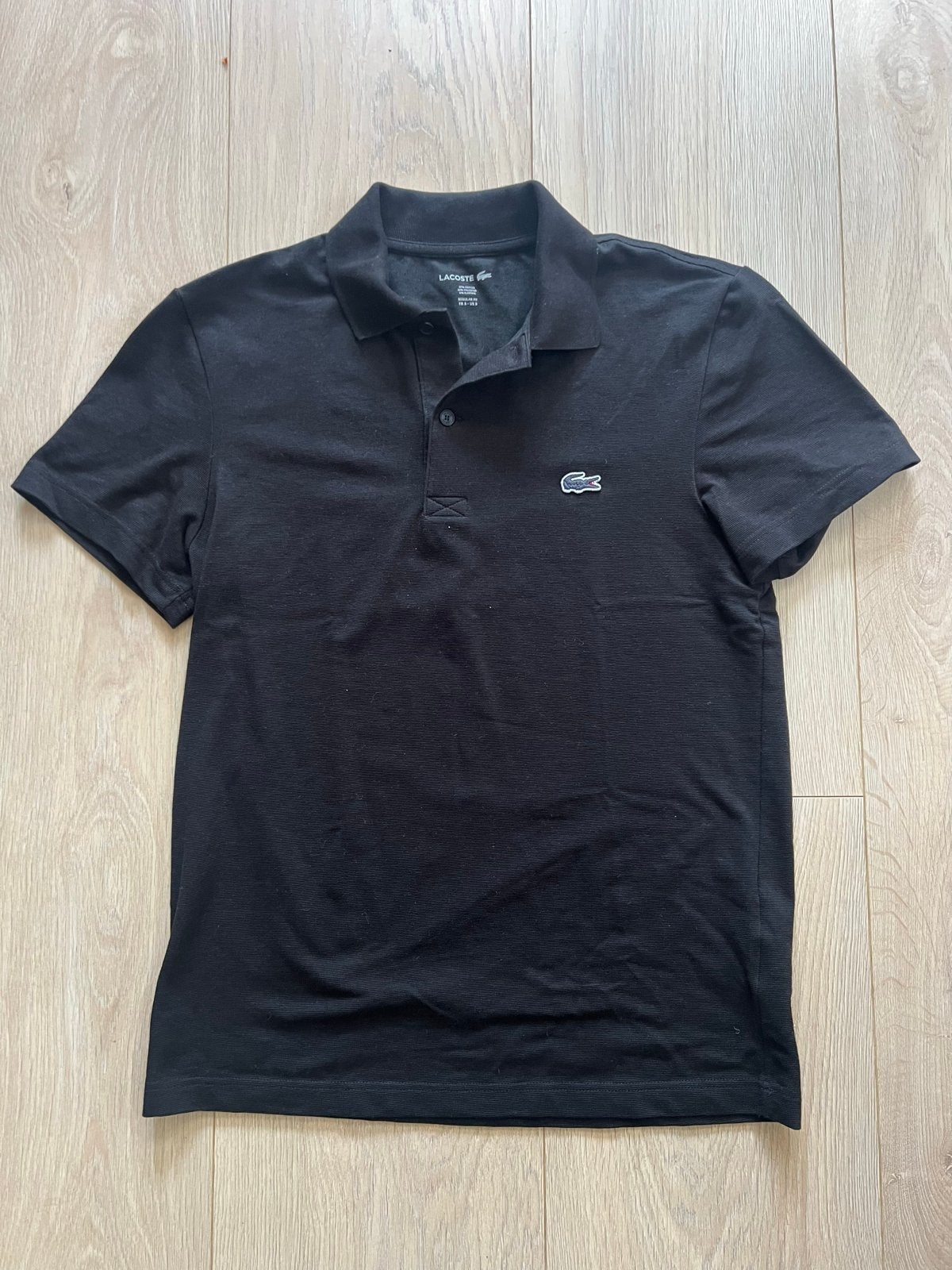 Lacoste Polo Shirt Zwart - Maat M, Ophalen of Verzenden, Zo goed als nieuw, Maat 48/50 (M), Zwart