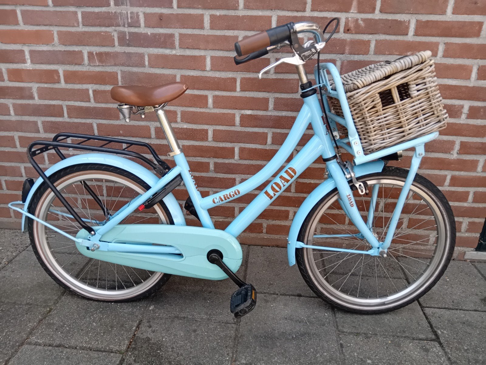 Meisjesfiets blauw met mandje Cargo load, Ophalen, Terugtraprem, Cargo Load, Gebruikt