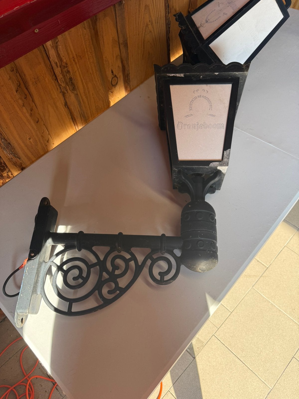 Cafe oranjeboom lampen 2 x, Ophalen, Zo goed als nieuw, Netvoeding, Minder dan 50 watt