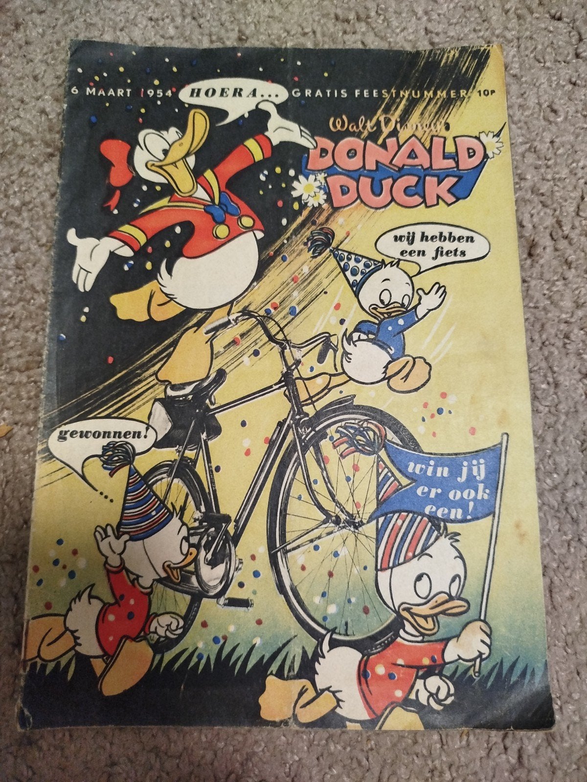 Zeldzaam exemplaar Donald Duck weekblad 10 p uit 1954, Boeken, Strips | Comics, Meerdere comics, Ophalen of Verzenden, Gelezen
