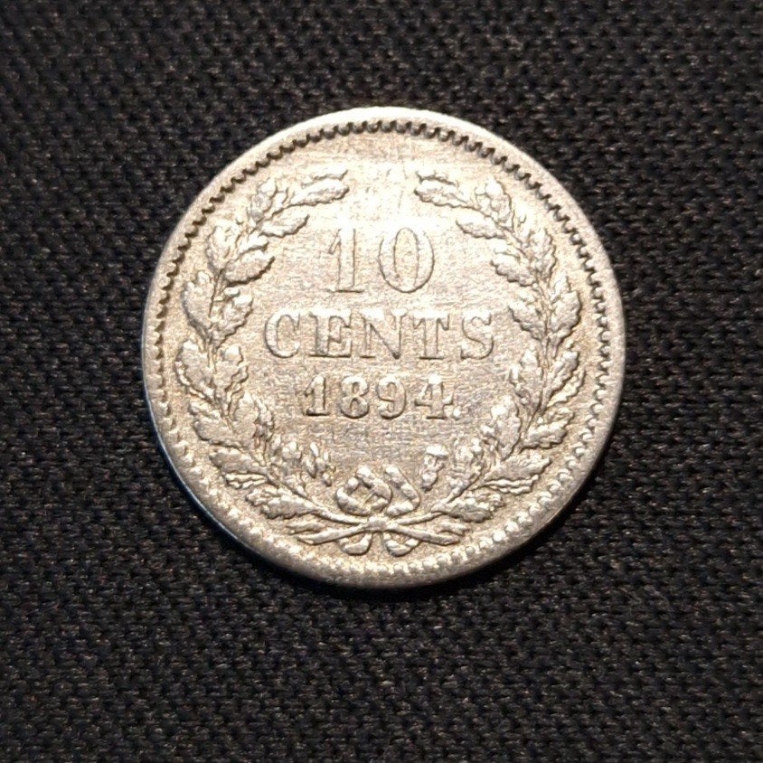 10 cent 1894, Verzenden, Zilver, 10 cent, Koningin Wilhelmina