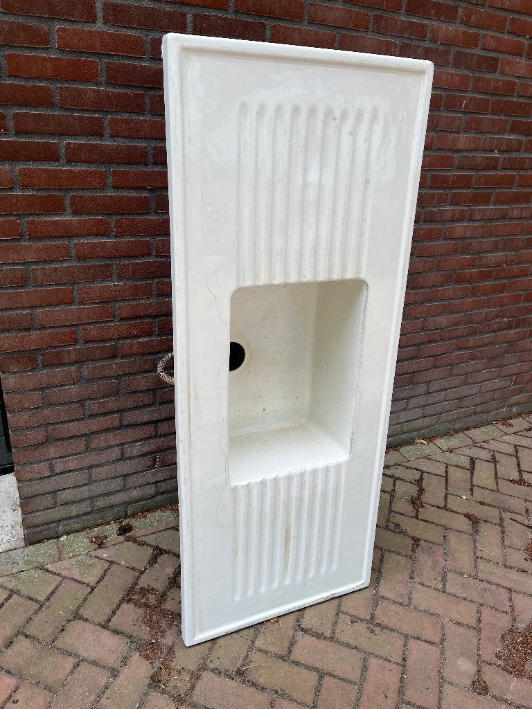 gootsteen spoelbak aanrecht, Ophalen, Gebruikt, 100 tot 150 cm, Wit