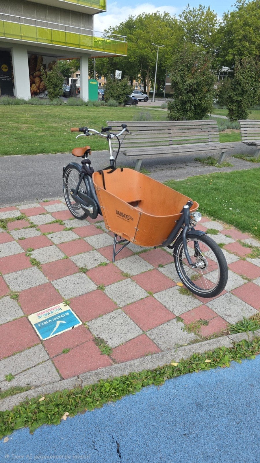 Babboe City bakfiets uit 2015 met regenhuif, Ophalen, Zo goed als nieuw, 4 kinderen of meer