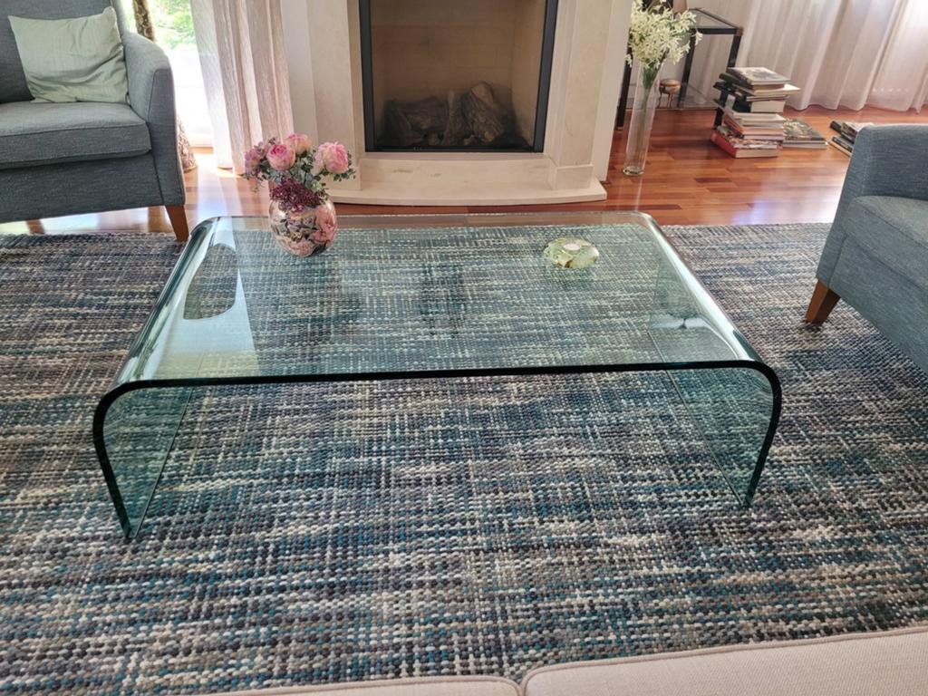 Glazen salontafel - Modern design, Huis en Inrichting, Tafels | Salontafels, Ophalen, 100 tot 150 cm, 50 tot 100 cm, Modern, minimalistisch