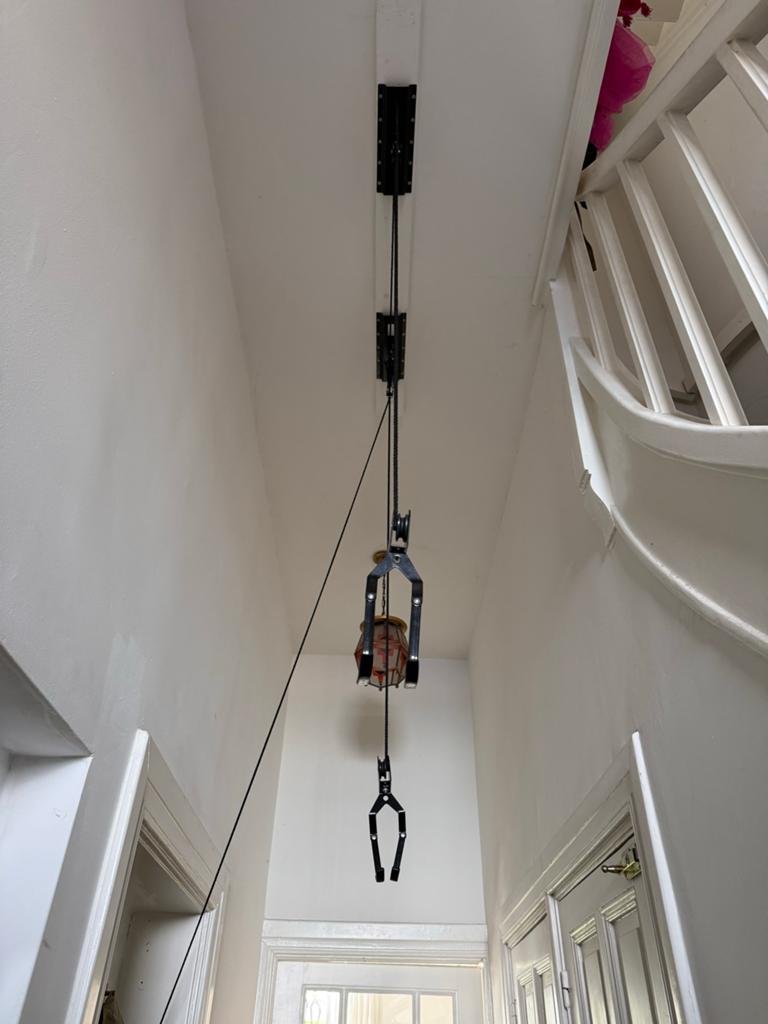Fietsophangsysteem / Fietstakel voor plafondmontage, Ophalen of Verzenden, Zo goed als nieuw, Minder dan 50 cm