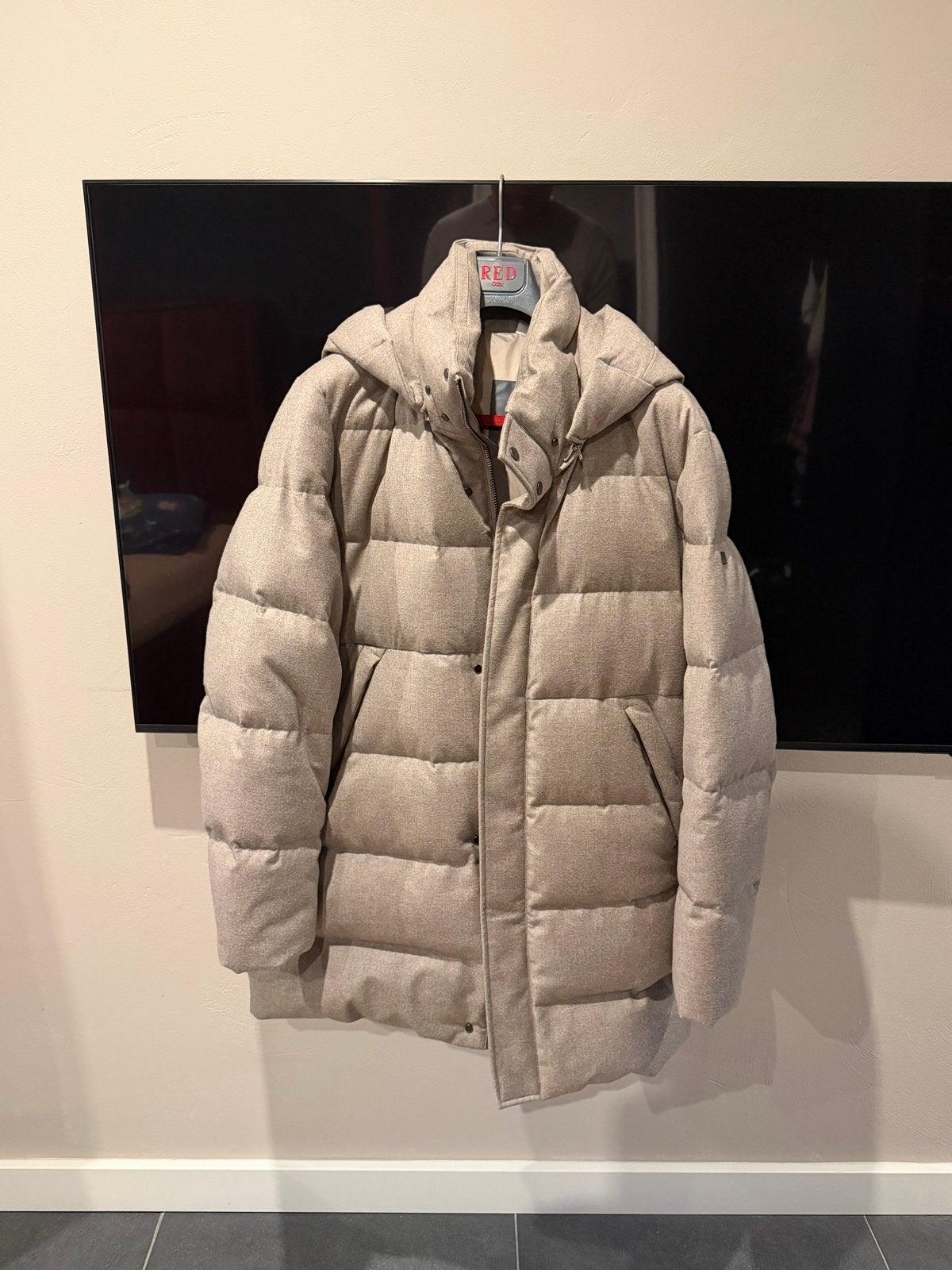 Duno X Loro Piana Green Storm System donsjas maat 56, Ophalen of Verzenden, Zo goed als nieuw, Maat 56/58 (XL), Grijs