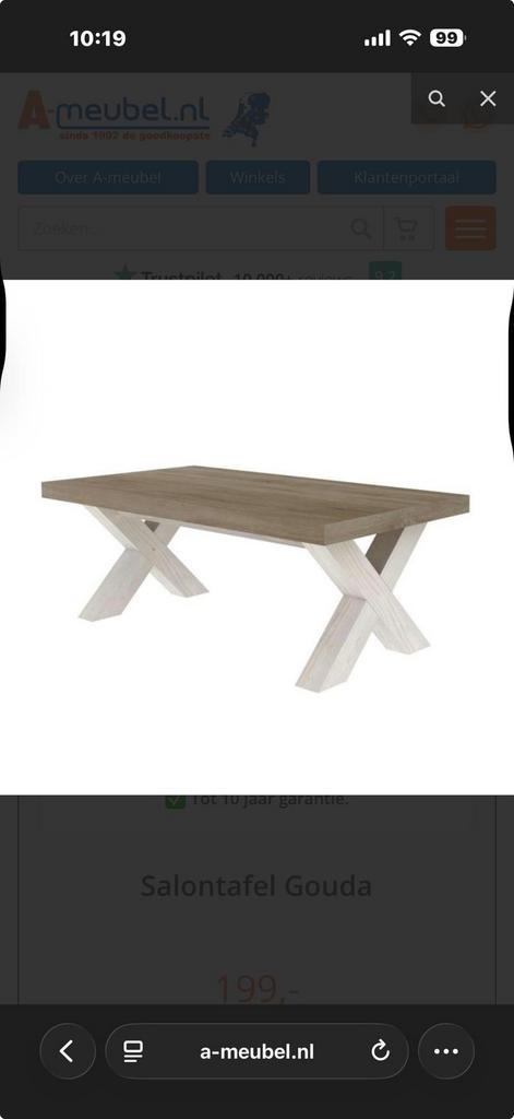 Salontafel Lynn serie Leen Bakker, Ophalen, Gebruikt, 100 tot 150 cm, 50 tot 100 cm