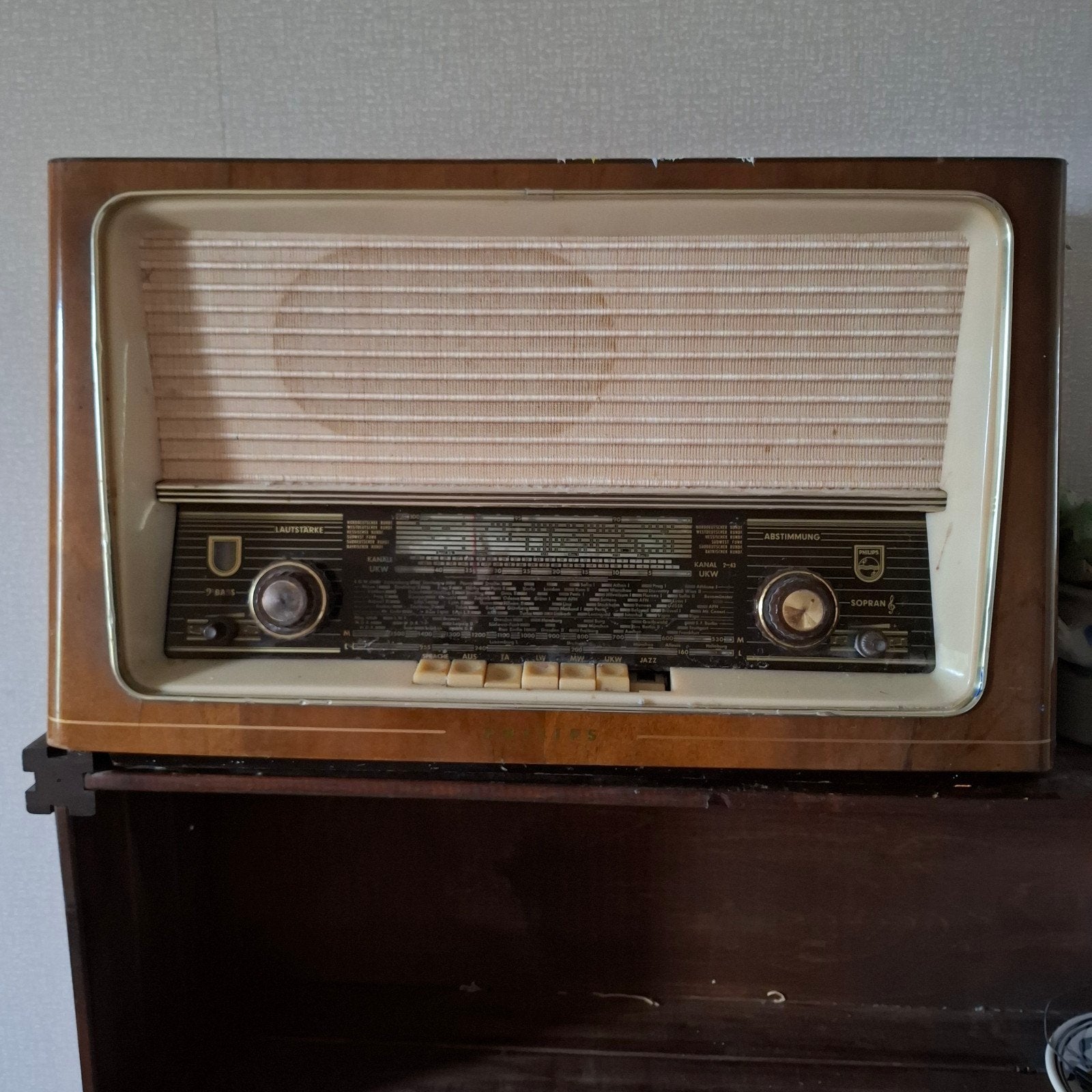 Vintage Philips buizenradio - Decoratief object, Ophalen of Verzenden, Niet werkend, Radio