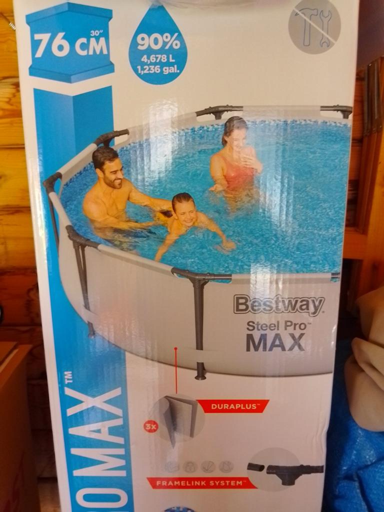 Bestway zwembad, Tuin en Terras, Ophalen, Minder dan 80 cm, Rond, 300 cm of meer