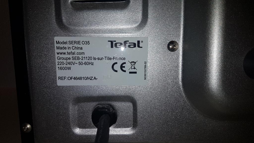 Tefal oven, Ophalen, Minder dan 45 cm, Gebruikt, Hete lucht