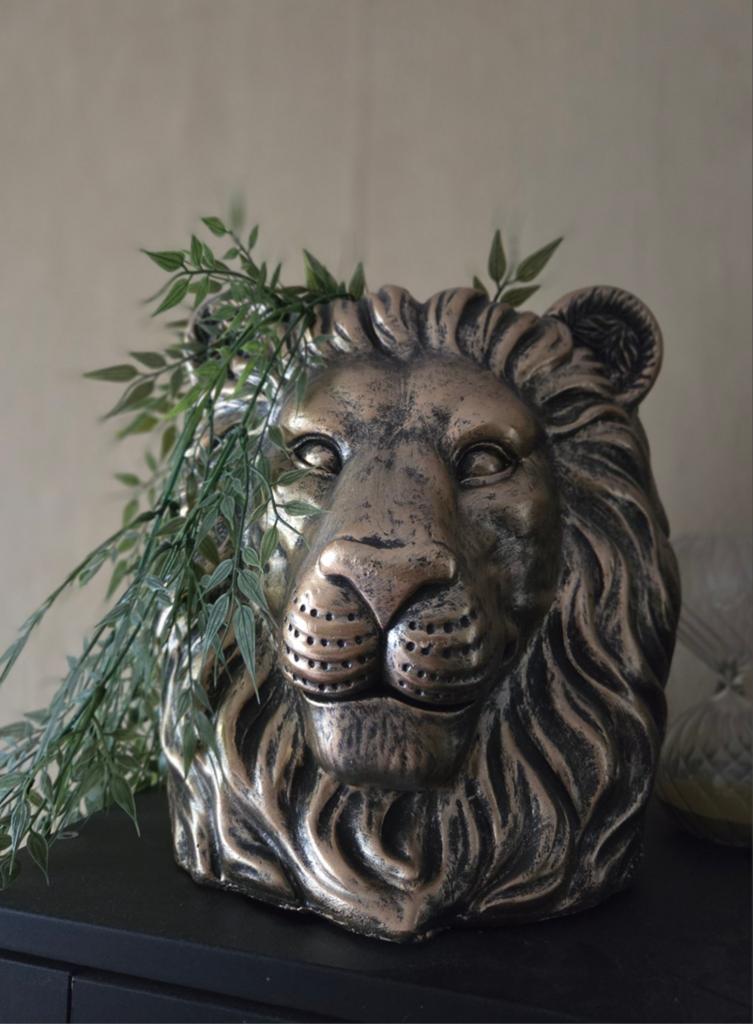 Leeuwenkop Bloempot - Unieke Decoratie, Ophalen, Gebruikt, Balkon, Overige vormen