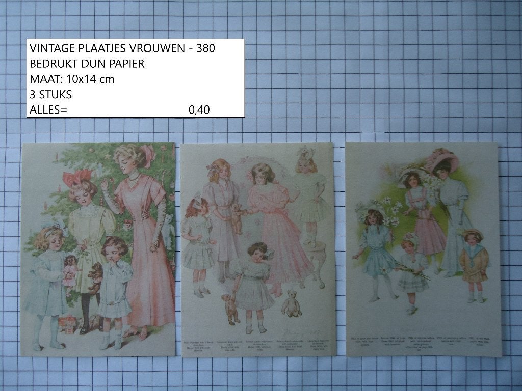 ⚠️nu 0,25: plaatjes vrouw/kinderen ( alleen verzenden, Hobby en Vrije tijd, Ophalen, Nieuw, Papier of Karton, Overige merken