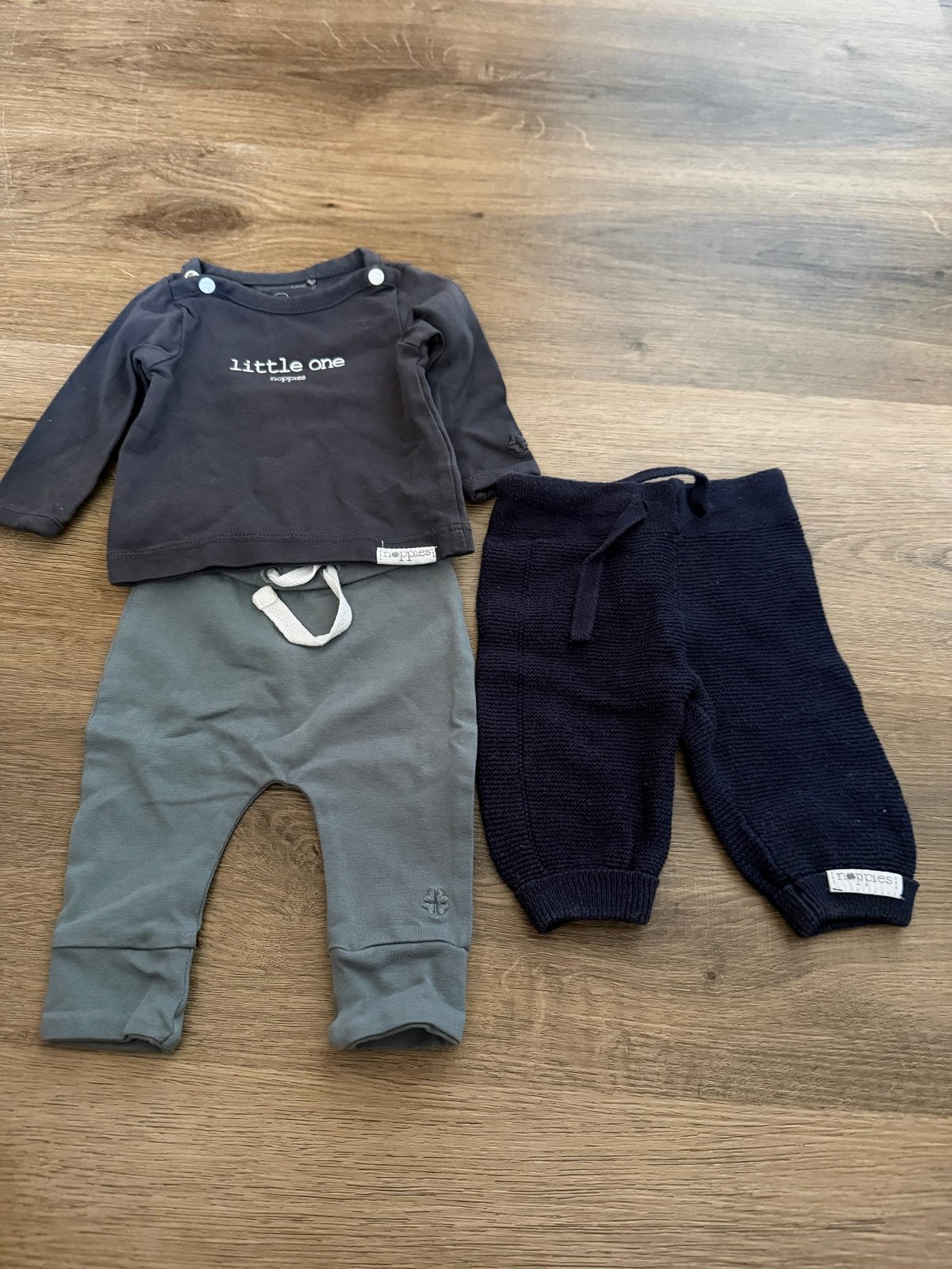 Noppies babykleding set maat 44 - shirt en broekjes, Kinderen en Baby's, Babykleding | Prematuur, Ophalen of Verzenden, Zo goed als nieuw
