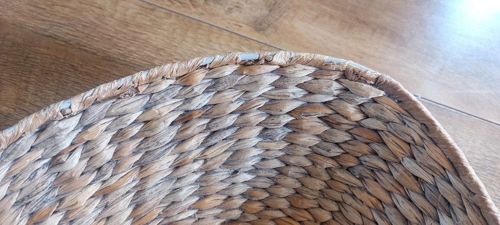 Decoratieve rieten schaal - Ovaal, Gebruikt, Gevlochten, Schaal, Ophalen of Verzenden