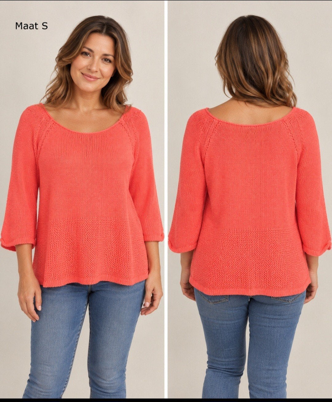 Rituals gebreide trui - neon koraal/roze, maat S, Maat 38/40 (M), Roze, Gedragen, Rituals