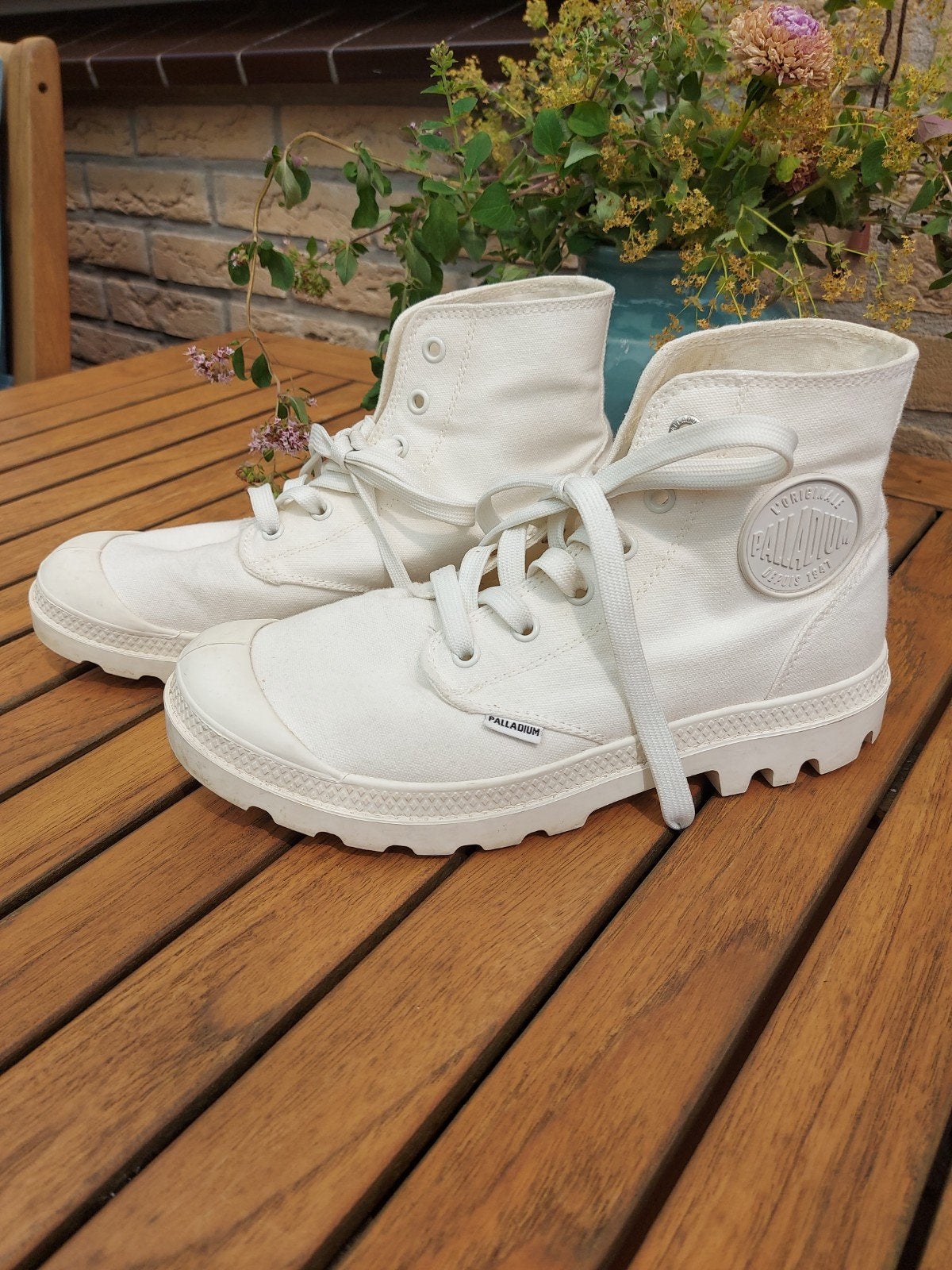 palladium boot canvas maat 40, Kleding | Heren, Schoenen, Wit, Boots, Ophalen of Verzenden, Zo goed als nieuw