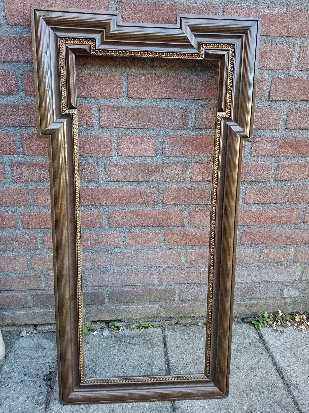 Houten sierlijst - Decoratieve lijst voor kunst of spiegel, Ophalen, Bruin, Gebruikt, Schilderijlijst