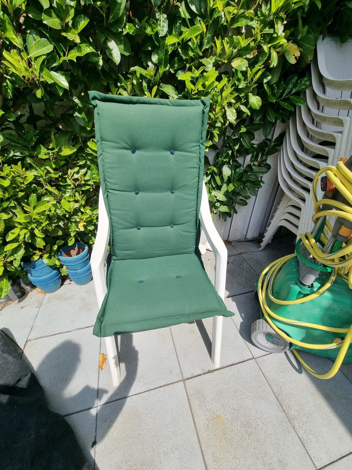 Stoelkussen hoge rug groen zomer, Ophalen of Verzenden, Groen