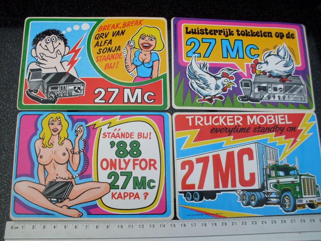 6x sticker 27mc bakkie tokkelen stand by trucker mobiel, Verzenden, Zo goed als nieuw, Film, Tv of Omroep